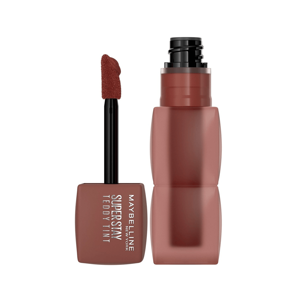 Maybelline SuperStay Teddy Lip Tinta, mate de larga duración para hasta 12 horas de uso, 1 unidad Maybelline SuperStay Teddy Lip Tinta, mate de larga duración para hasta 12 horas de uso, 1 unidad