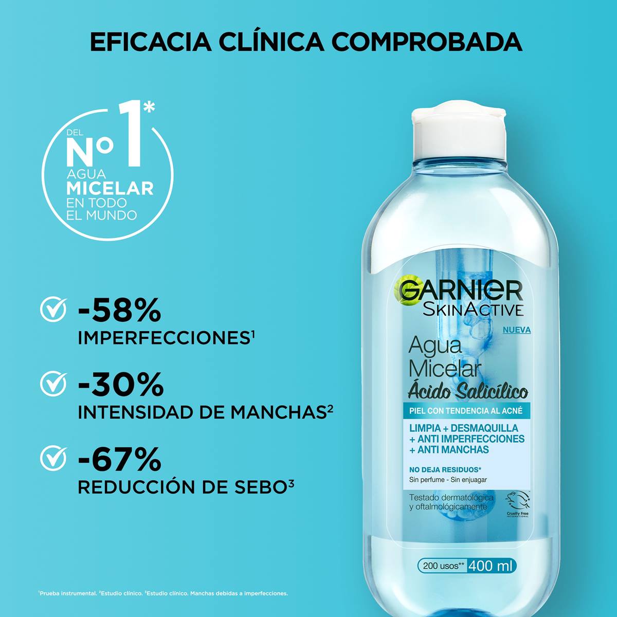 Agua Micelar Anti-Imperfecciones Con Ácido Salicílico 400 ML Agua Micelar Anti-Imperfecciones Con Ácido Salicílico 400 ML