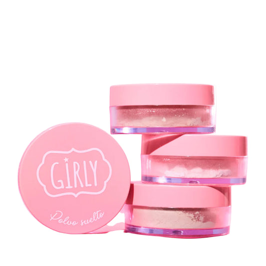 Polvo suelto traslucido rosado Girly 20Gr