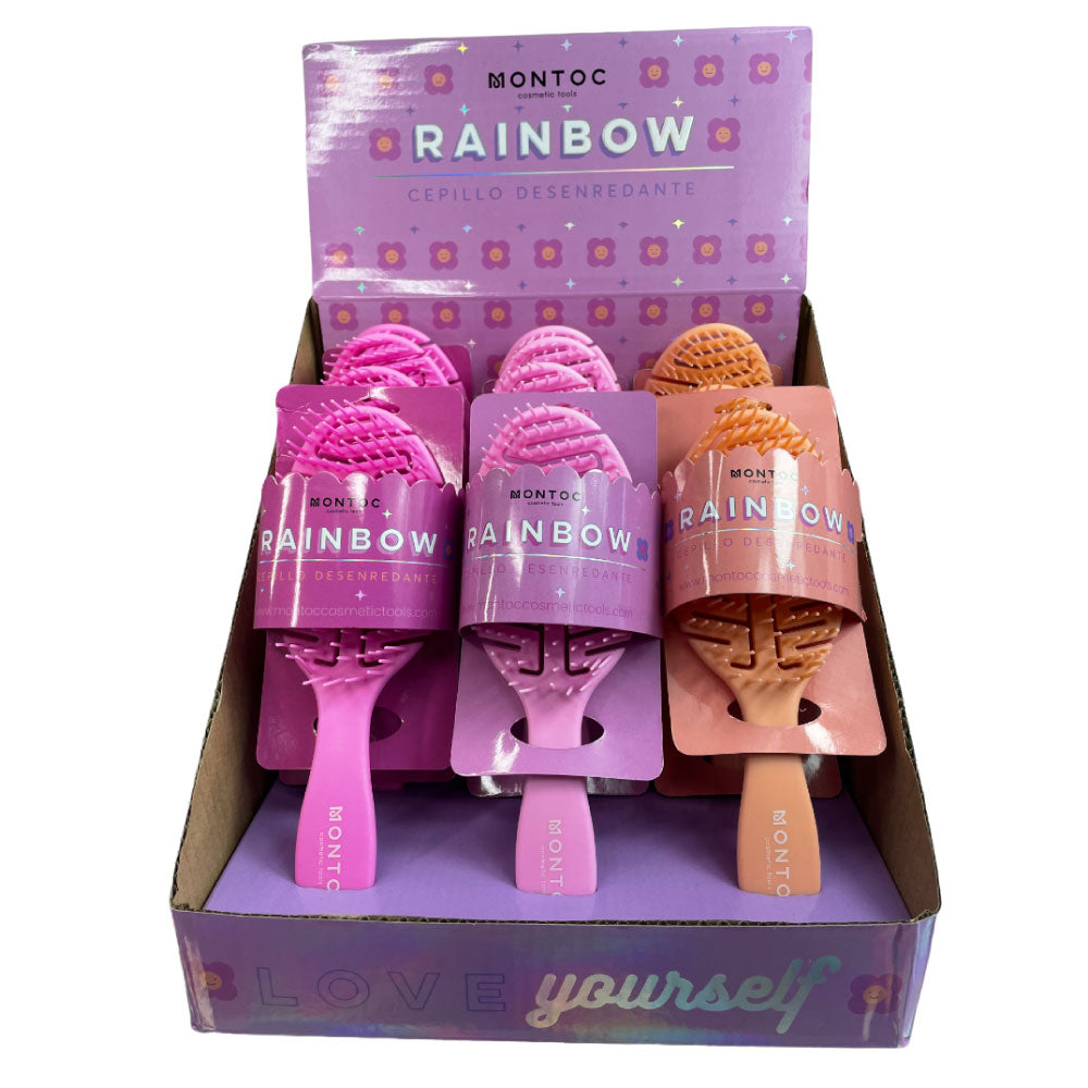 Cepillo Desenredante Rainbow Mandarina Montoc