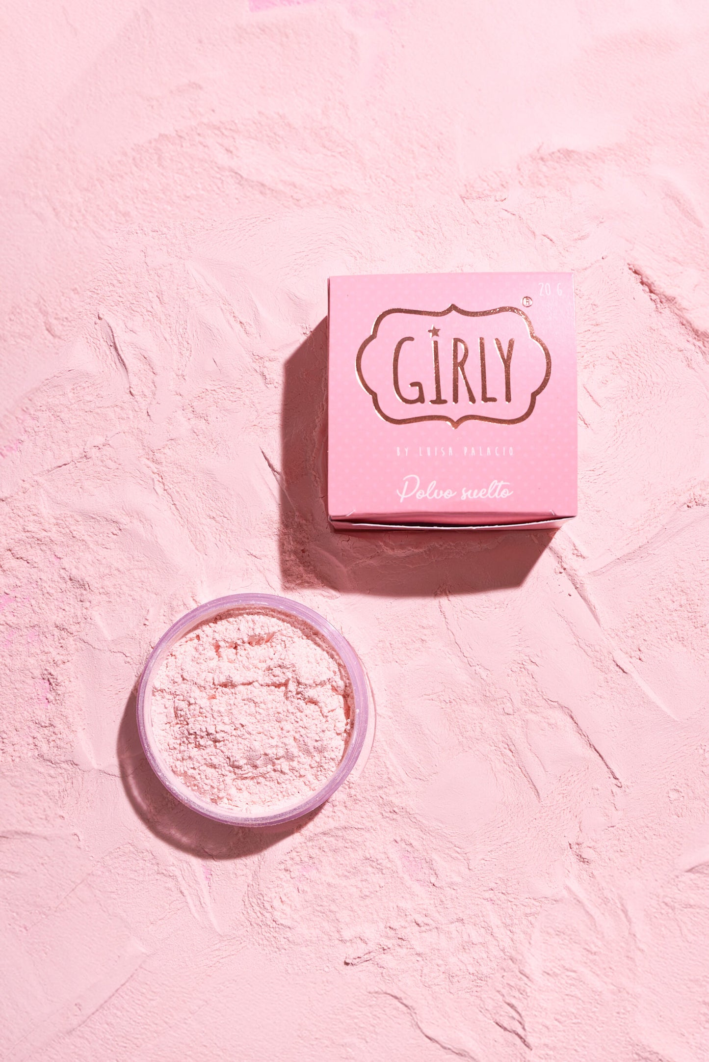 Polvo suelto traslucido rosado Girly 10Gr