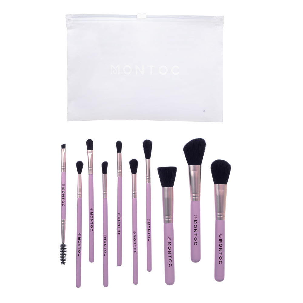 Kit De Brochas Popular Rose X10 Montoc