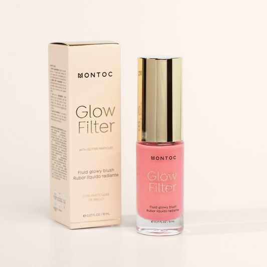 Rubor líquido radiante Glow Filter con partículas de brillo Montoc