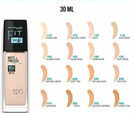 Base Fit Me Matte + Poreless Foundation Maybelline