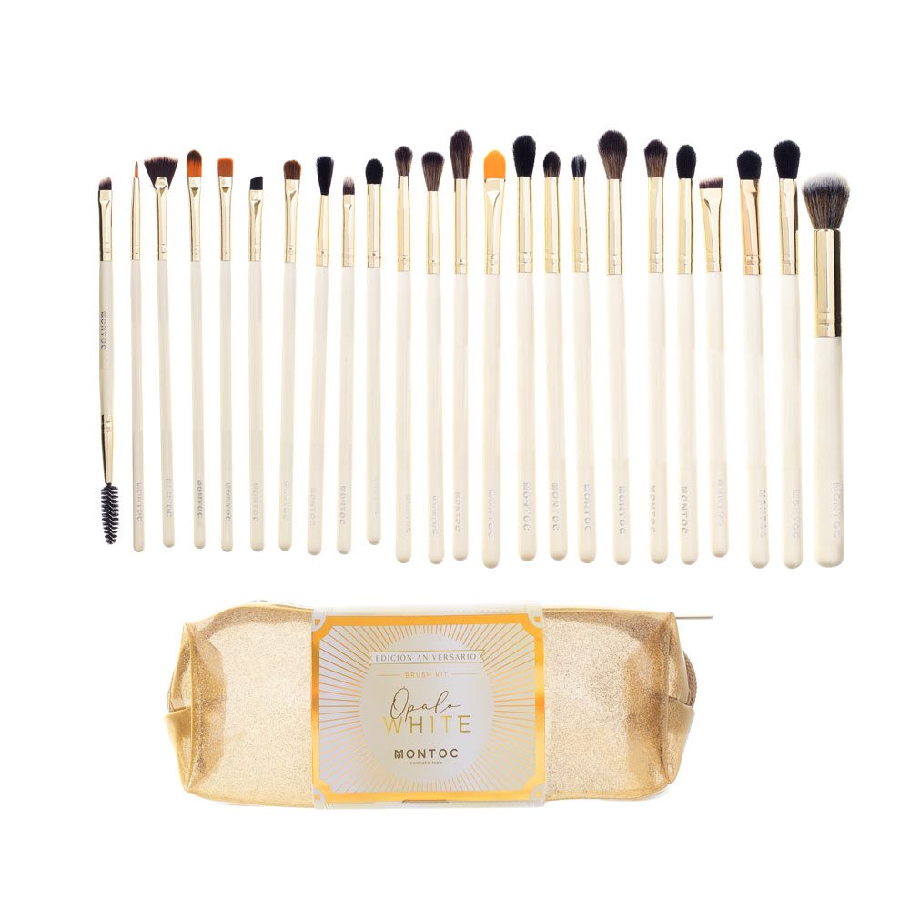 Kit de brochas para ojo Opalo White Montoc
