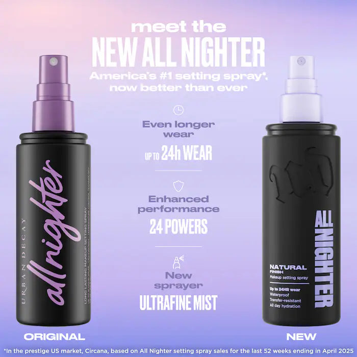 Urban Decay All Nighter Waterproof Natural Spray fijador de acabado natural resistente al agua 24h