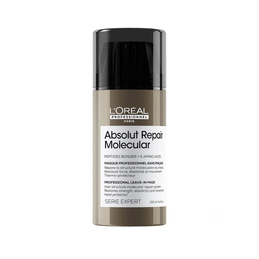 Mascarilla Absolut Repair Molecular sin enjuague de reparación molecular para cabello dañado Loreal 100ml