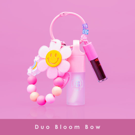 Duo Bloom Bow | Gloss Llavero con Flor Sonriente de Bloomshell