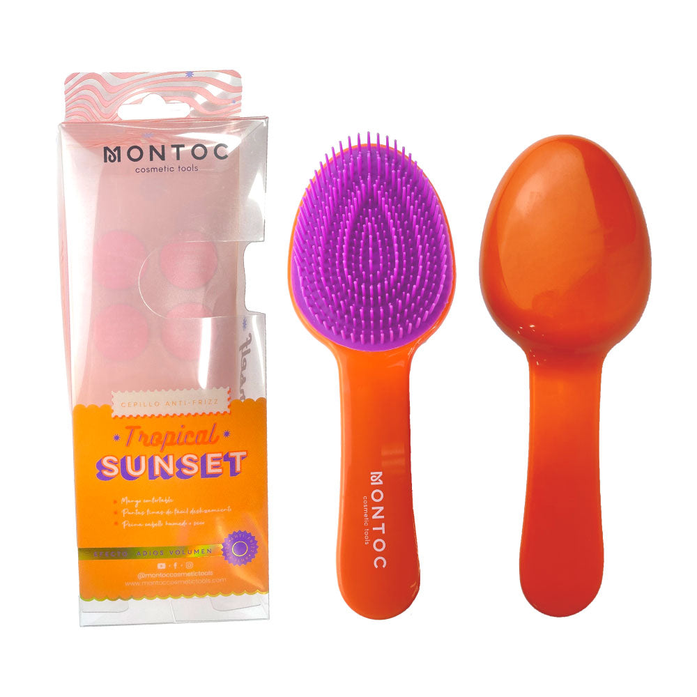 CEPILLO MONTOC ANTI-FRIZ TROPICAL SUNSET NARANJA MONTOC