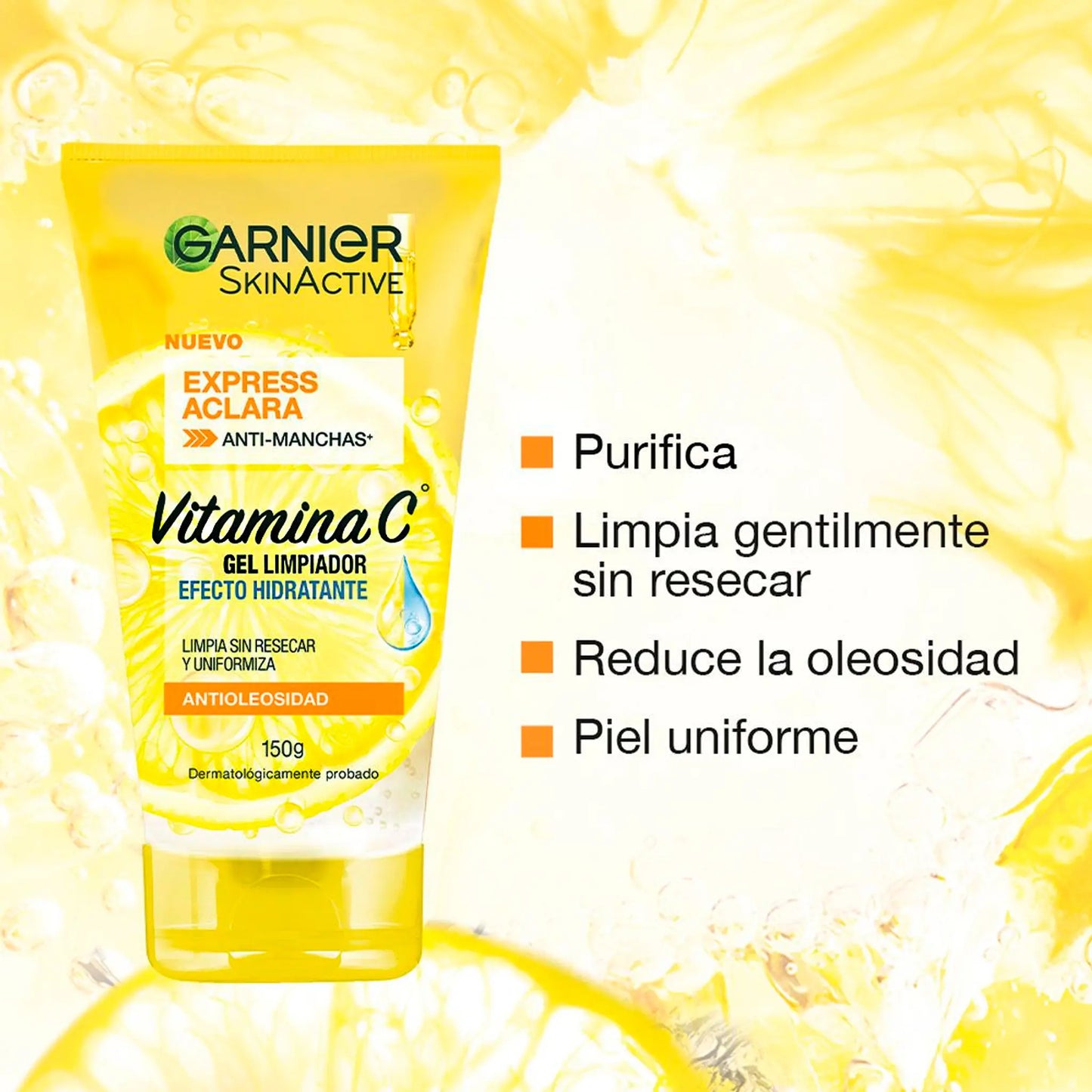 Limpiador Facial Tono Uniforme con Vitamina C Garnier