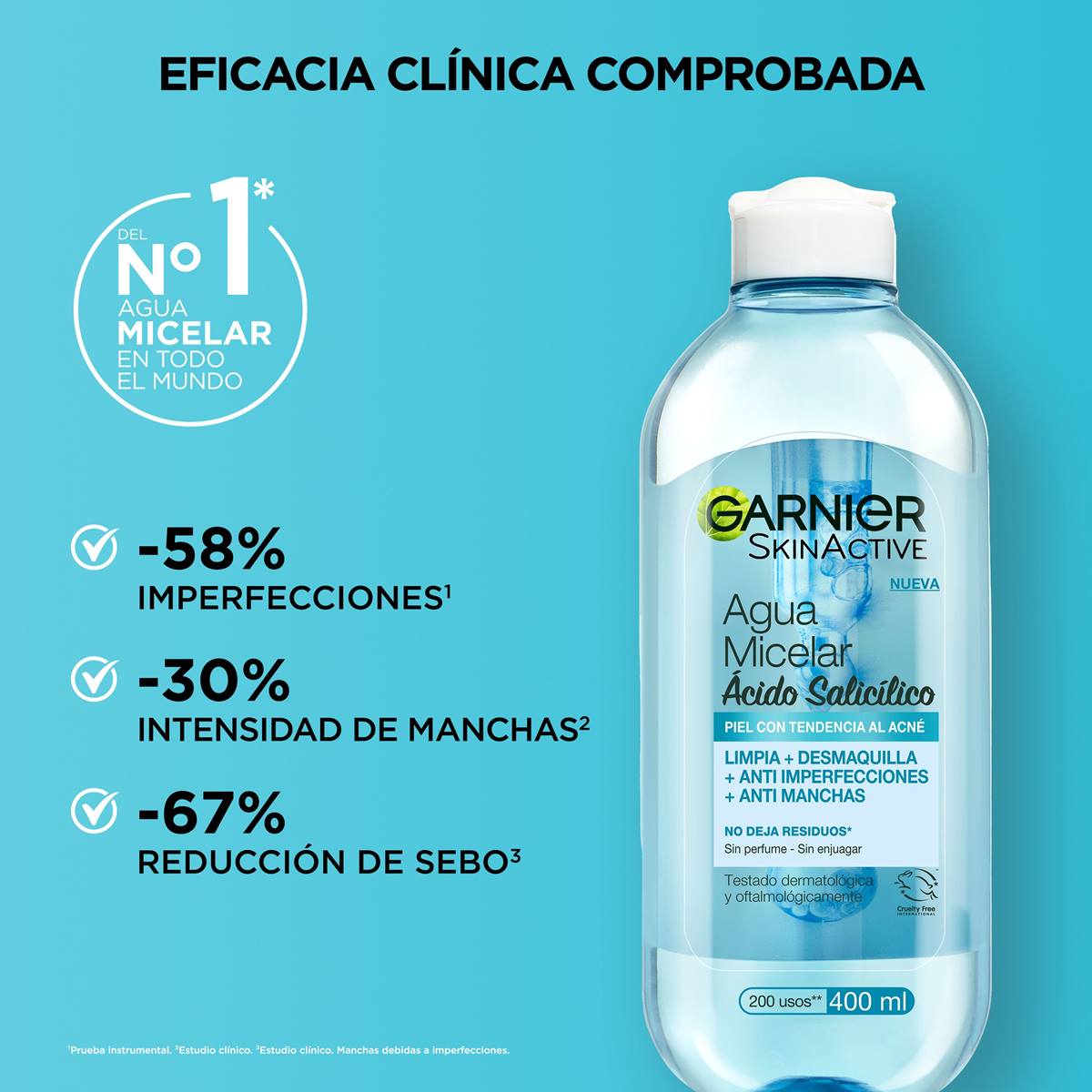 Agua Micelar Anti-Imperfecciones Con Ácido Salicílico 400 ML