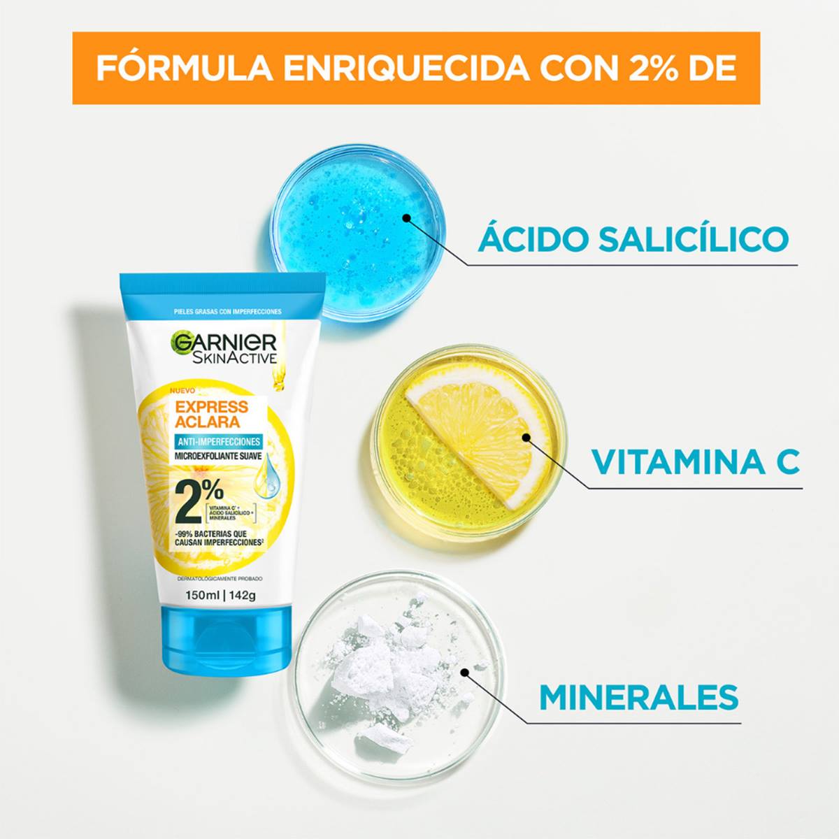 Limpiador Profundo Suave Garnier Anti-Imperfecciones Express Aclara 150 ML