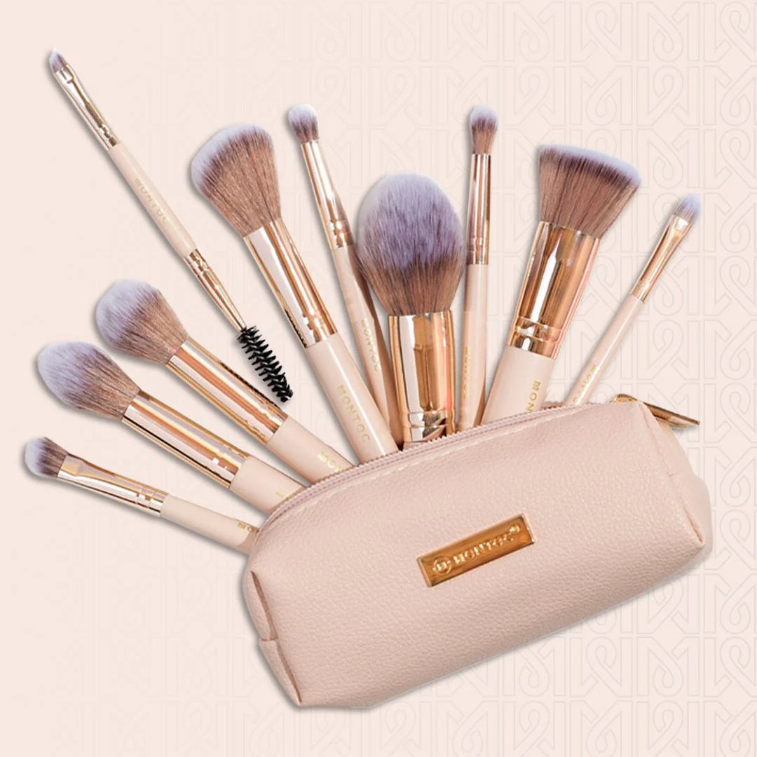 Kit mini brochas viajero nude Montoc