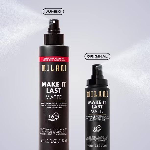 Milani Make it Last Matte - Spray fijador de carbón con acabado mate