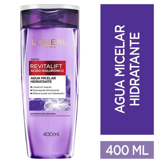 AGUA MICELAR ACIDO HIALURONICO REVITALIFT LOREAL 400ML