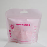 Set de borlas corazón para maquillaje X3 Rosa Montoc