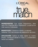 LOREAL BASE TRUE MATCH W CON PROTECCION SOLAR SPF 17 Y VITAMINA E
