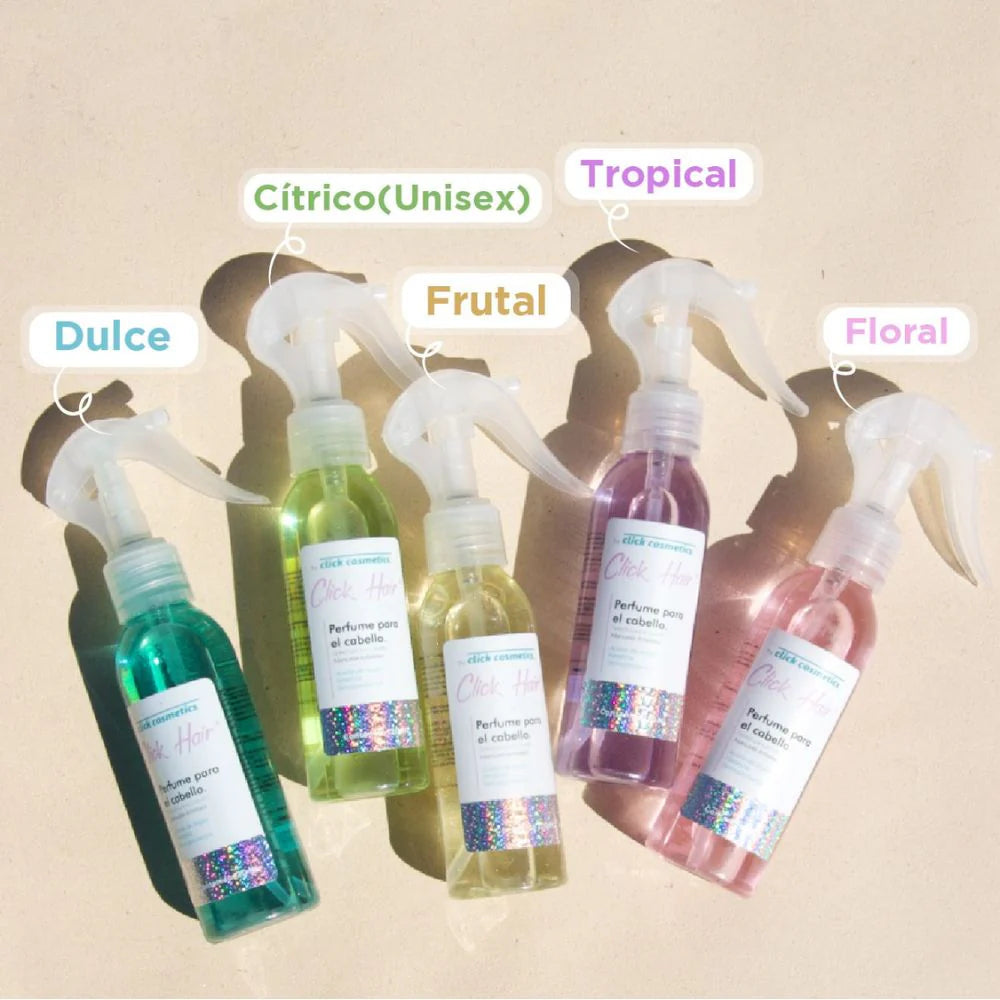Perfume y protector para el cabello en splash Click Hair