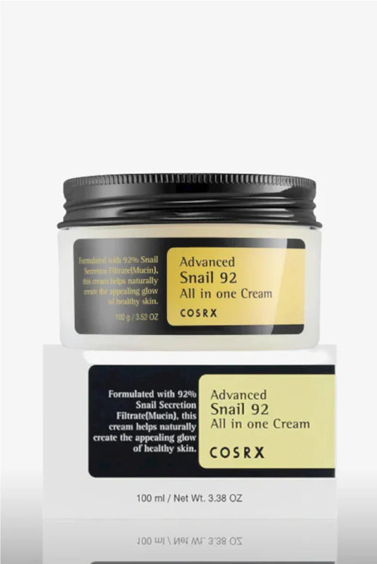 COSRX Advanced Snail 92 All In One Cream | 92% Mucina de Caracol - Reparación Intensa e Hidratación Profunda