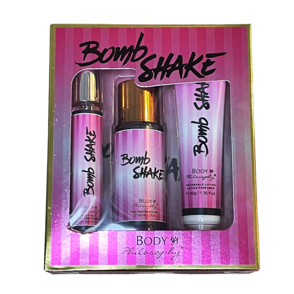 SET DE LOCIÓN CORPORAL FRAGRANCE MIST SPRAY BOM SHAKE