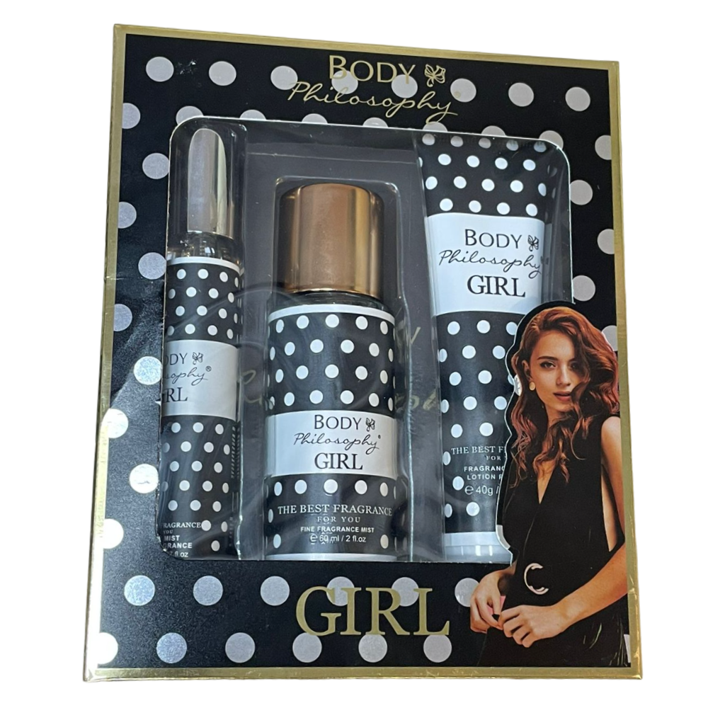 SET DE LOCIÓN CORPORAL FRAGRANCE MIST SPRAY GIRL BODY PHILOSOPHY