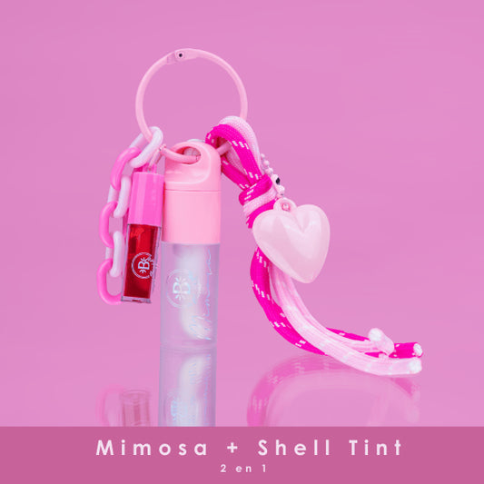 Llavero dúo mimosa + mini shell tint Bloomshell