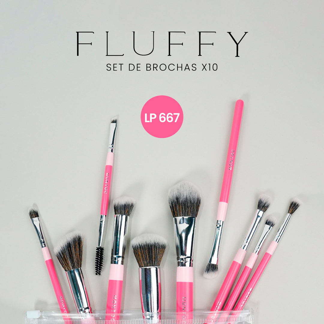 Kit de brochas Fluffy x 10 piezas