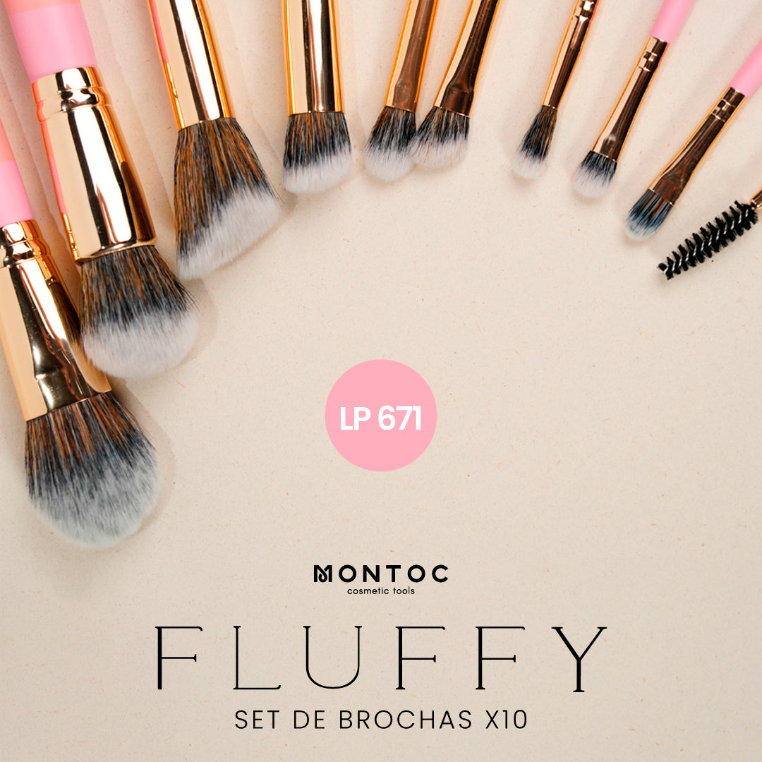 Kit de brochas Fluffy x 10 piezas