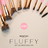Kit de brochas Fluffy x 10 piezas