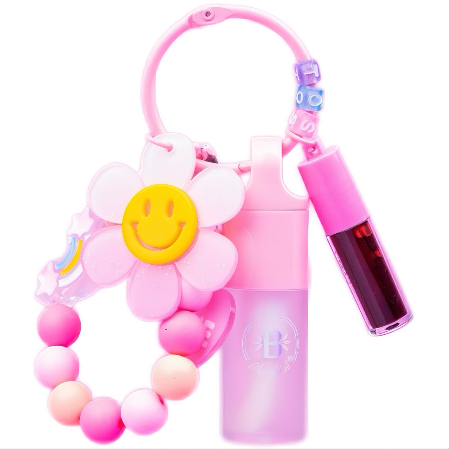 Duo Bloom Bow | Gloss Llavero con Flor Sonriente de Bloomshell
