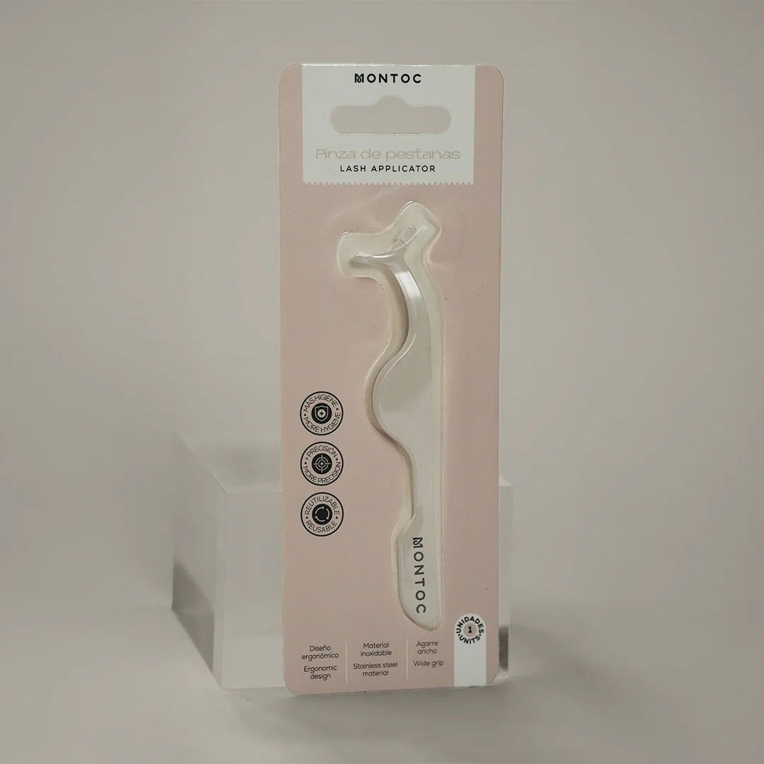 Pinza para pestañas de agarre ancho Montoc