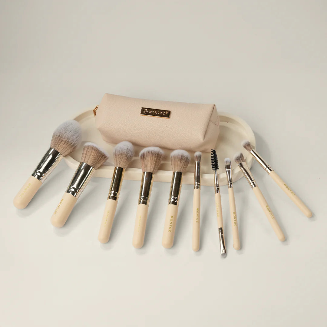 Kit mini brochas viajero nude Montoc