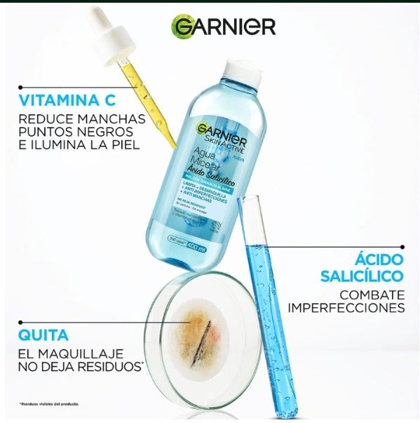 AGUA MICELAR ANTI-IMPERFECCIONES CON ÁCIDO SALICÍLICO