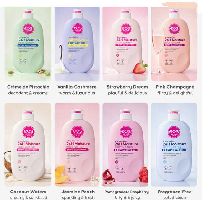 Loción humectante para el cuerpo 24 horas Eos Shea better 473ml