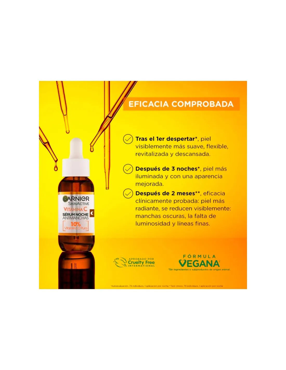 Booster Sérum Noche con 10% Vitamina C Pura Garnier (30 ml)