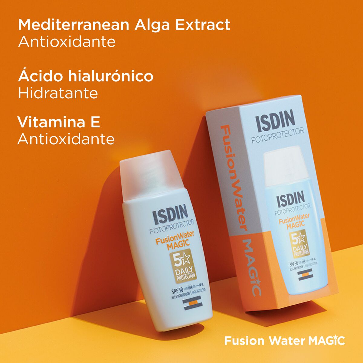 Isdin fotoprotector fusion water magic 50ml Hidratación y textura ultra ligera.
